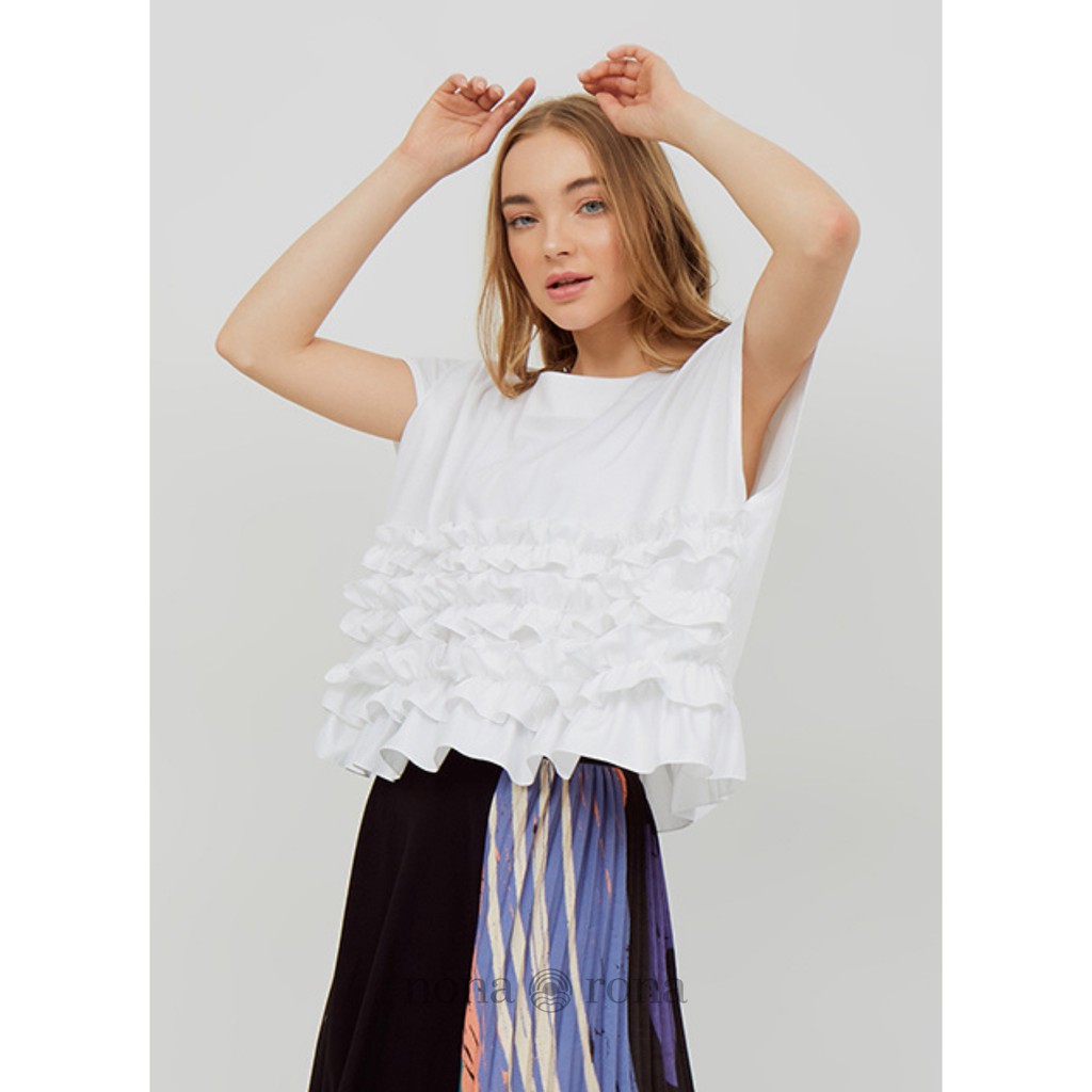 Nona Rona Peony Top White - Atasan Wanita