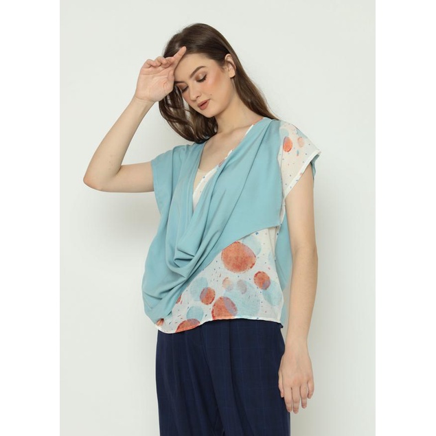 Nona Rona x Milcah - 4 Way Bara Top Blue