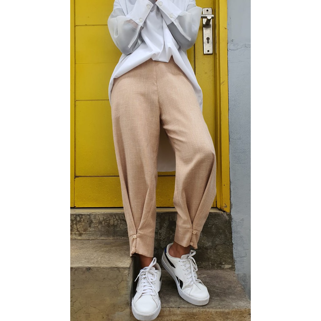 Nona Rona Rhye Pants Champagne - Celana Wanita