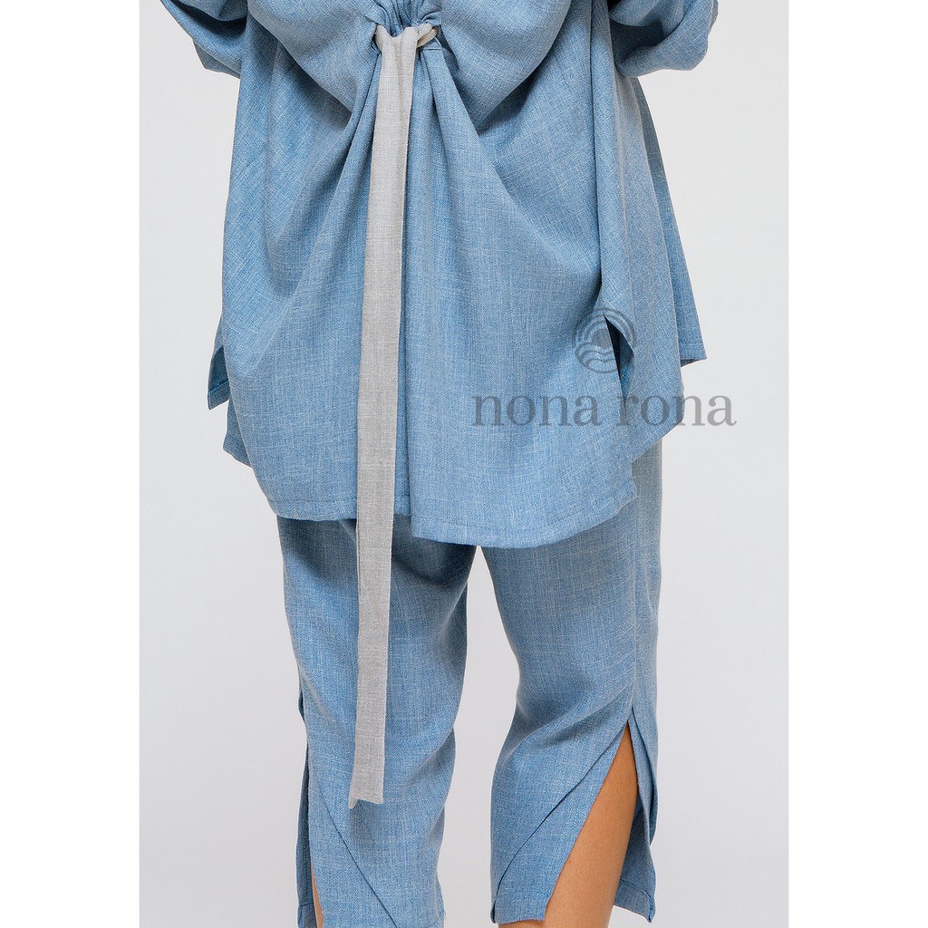 Nona Rona Halla Loungewear Pants - Icy Blue - Celana Wanita