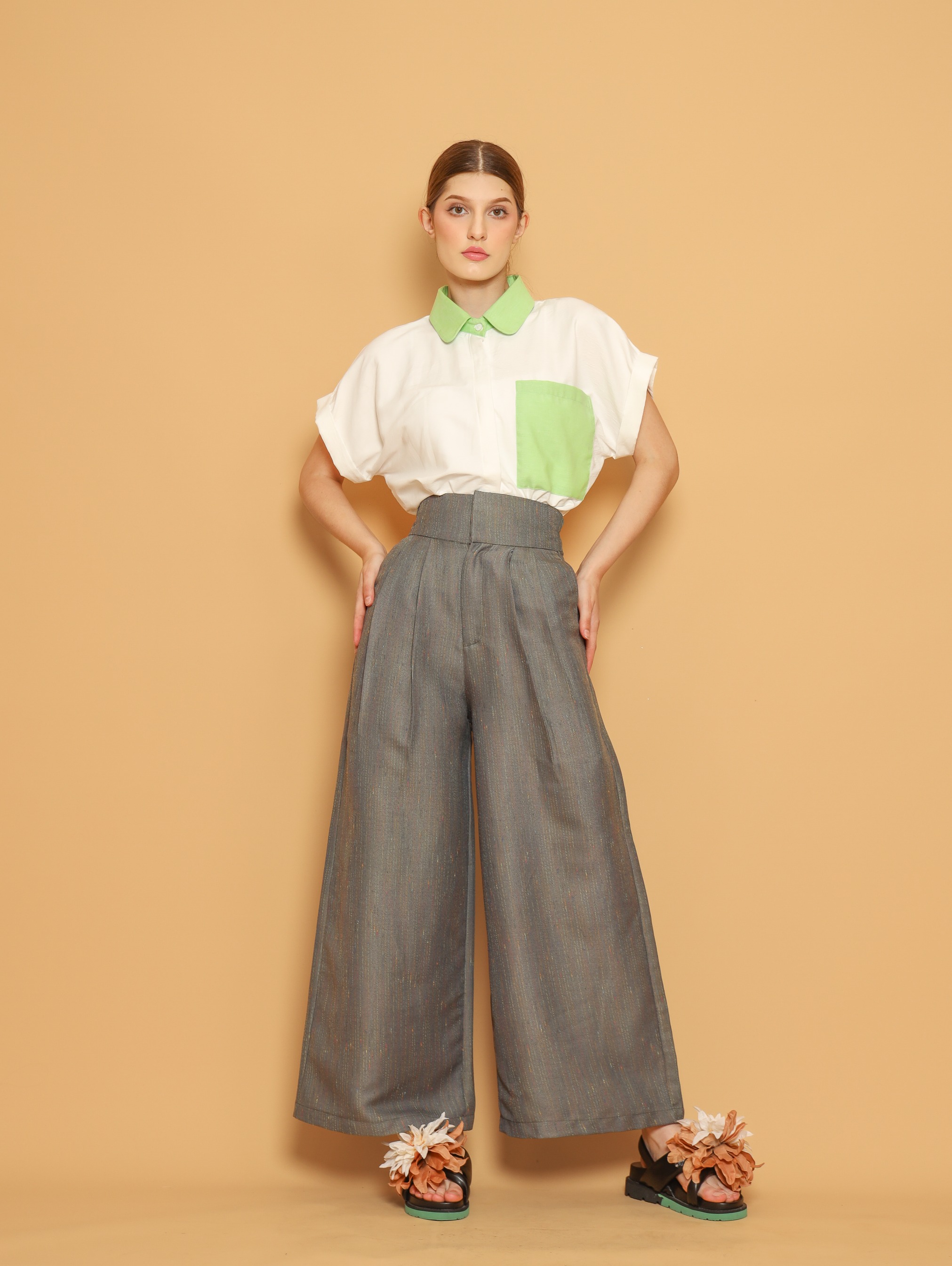 Nona Rona Aster Pant Thyme Green