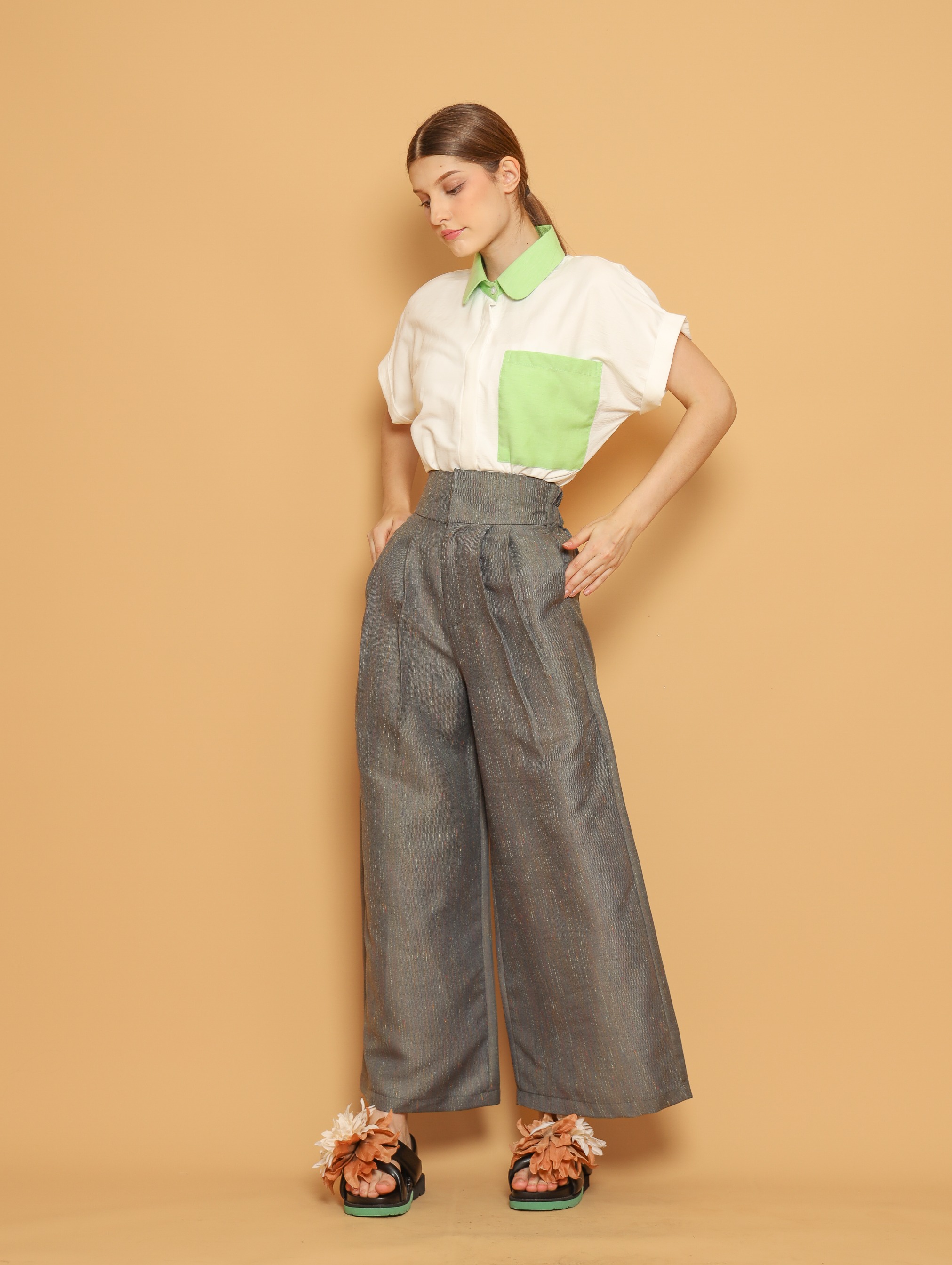 Nona Rona Aster Pant Thyme Green
