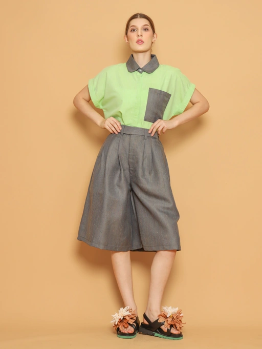 Image of Nona Rona Olive Pant Thyme Green