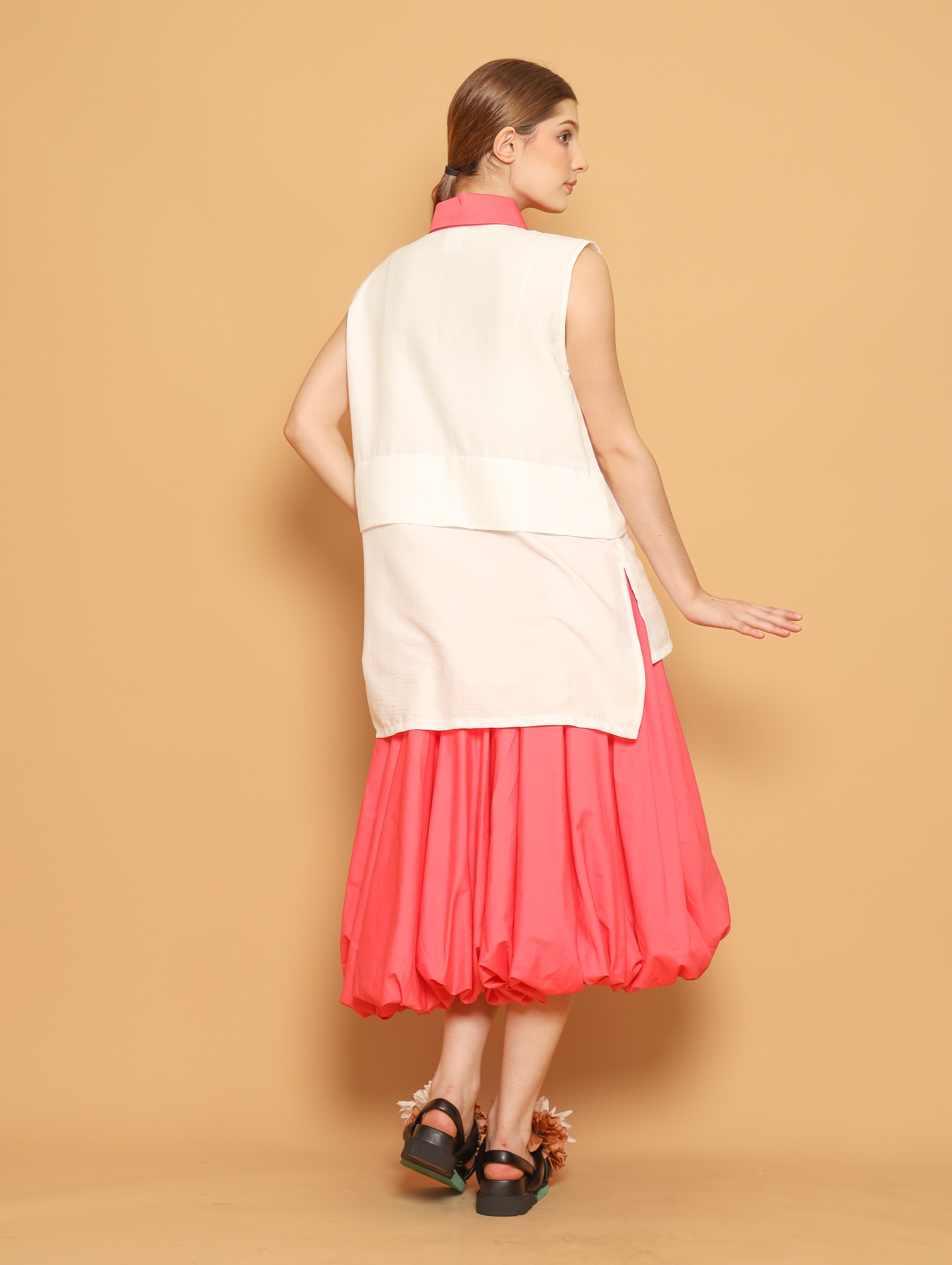 Nona Rona Cherry Blouse White Pink