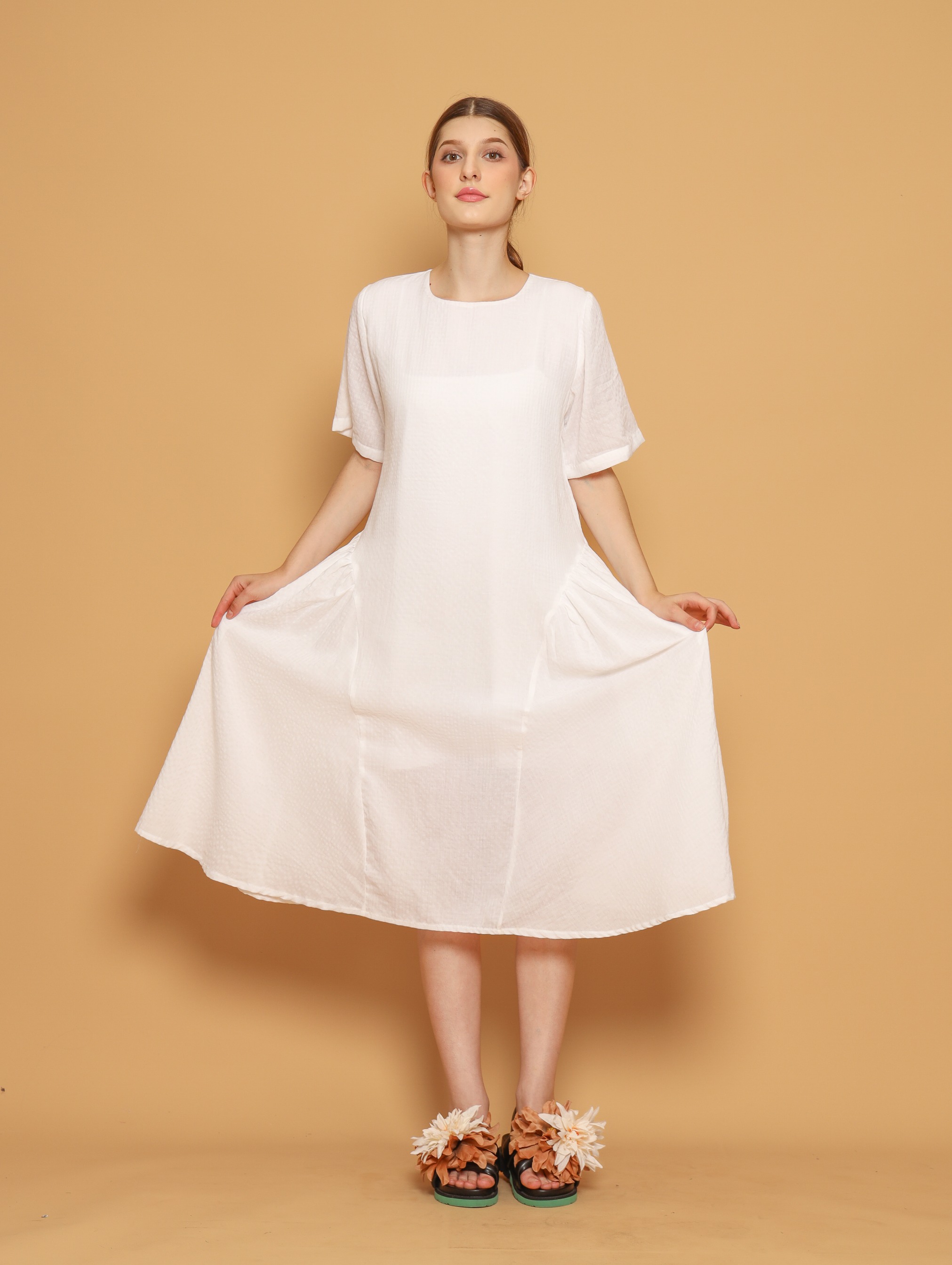 Nona Rona Sprinkle Dress White
