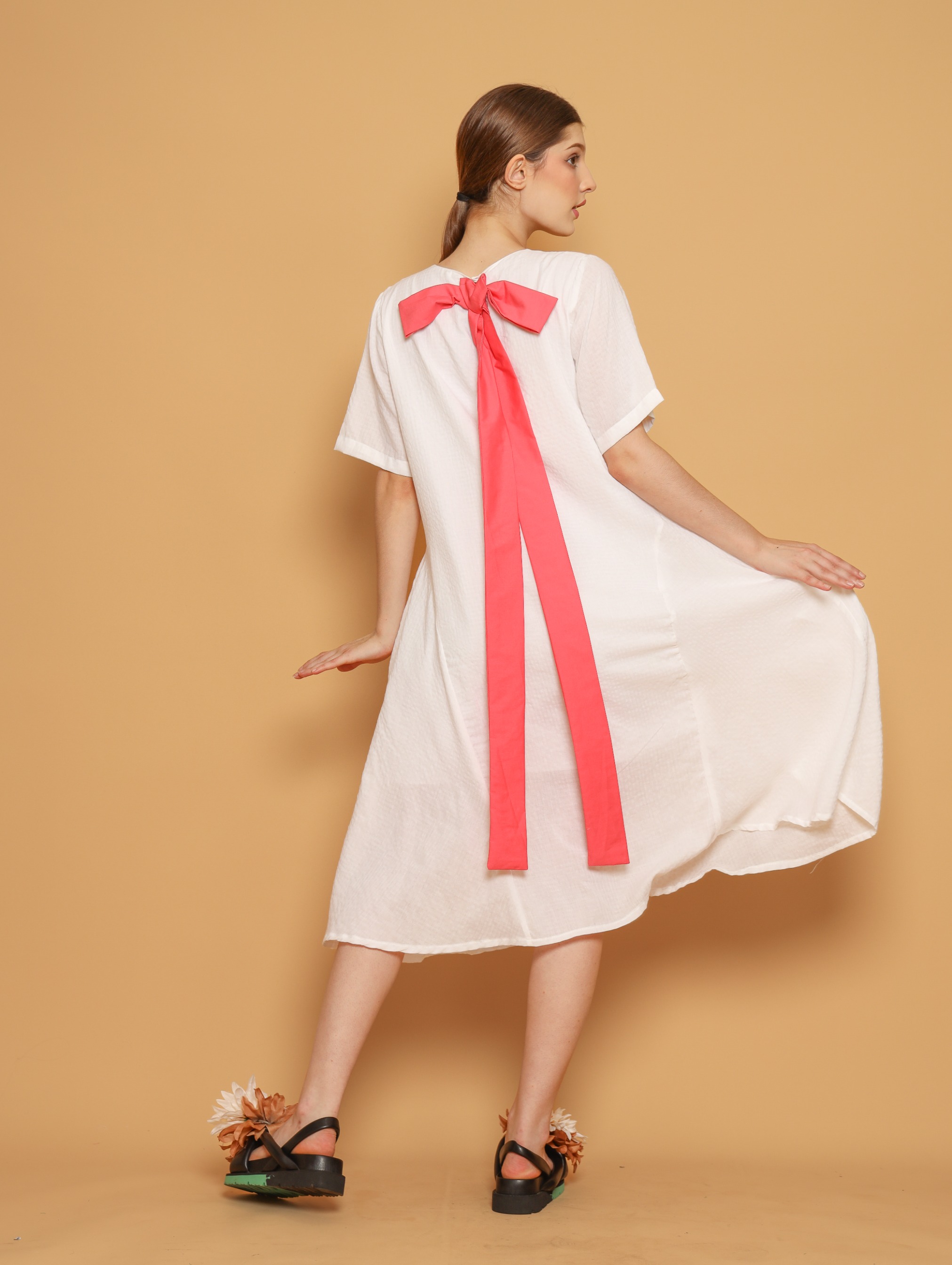 Nona Rona Sprinkle Dress White