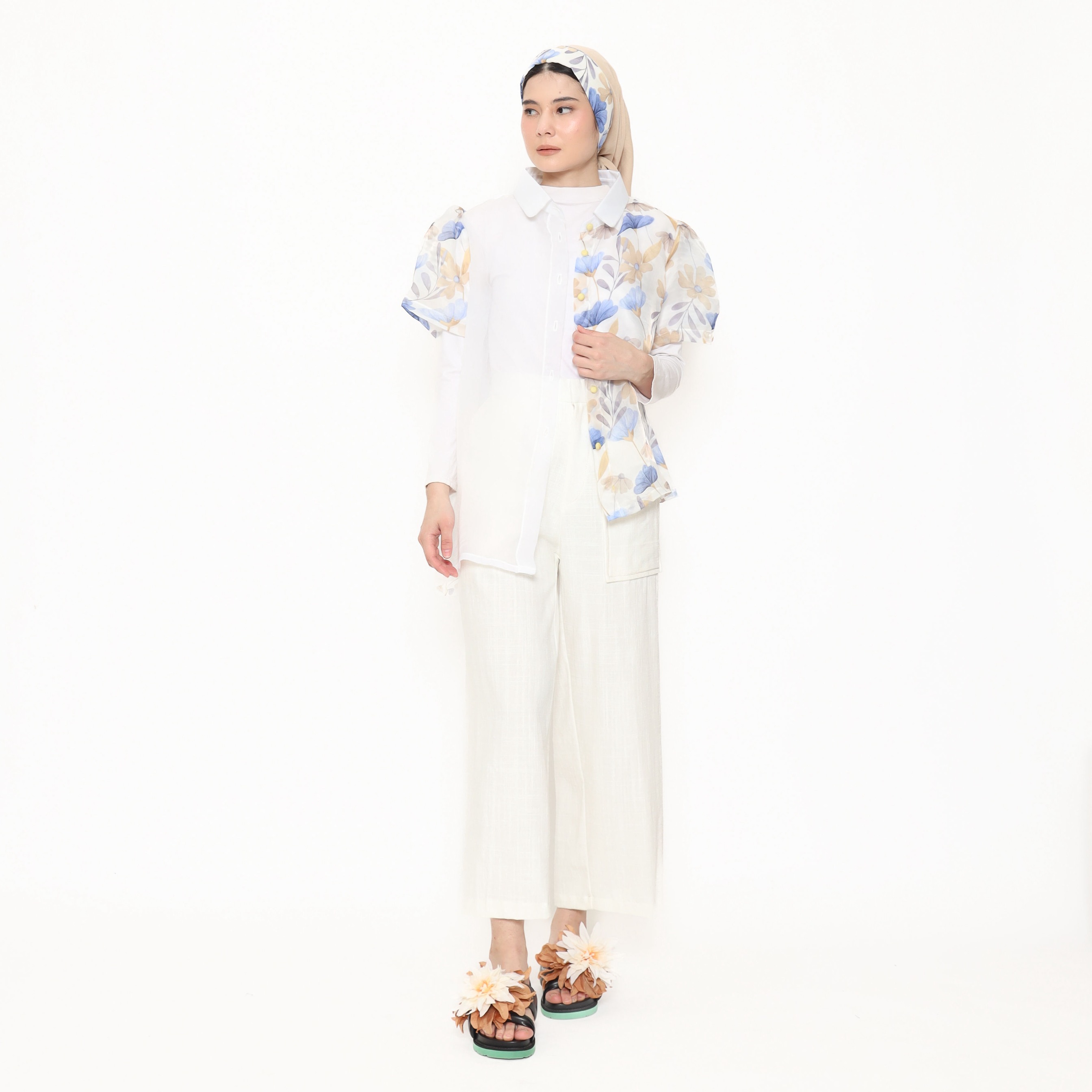 Nona Rona Orchid Sheer Shirt