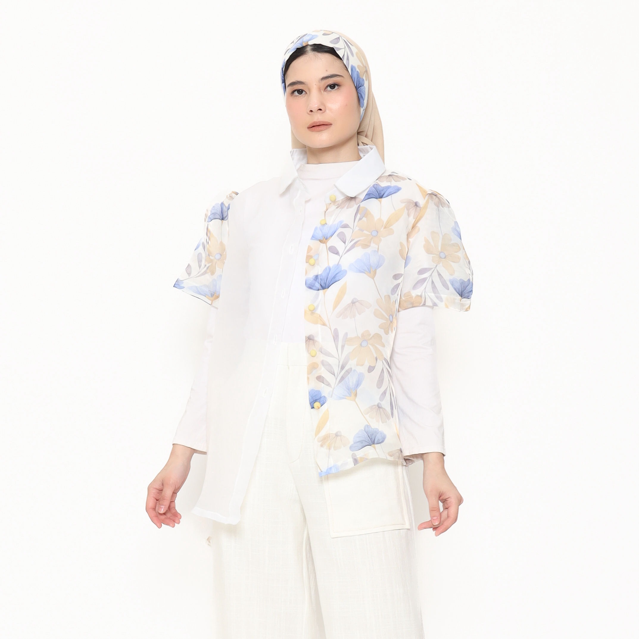 Nona Rona Orchid Sheer Shirt