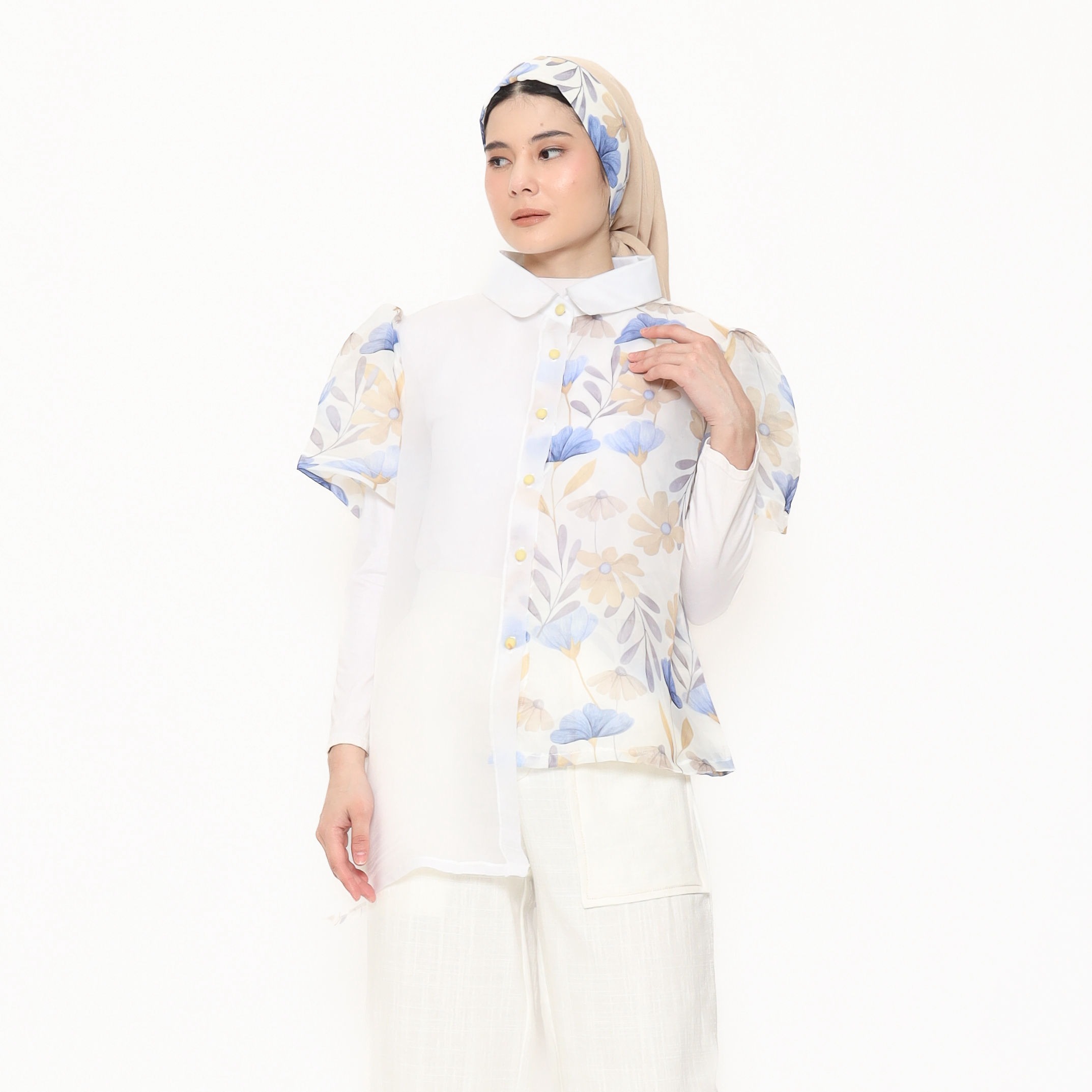 Nona Rona Orchid Sheer Shirt