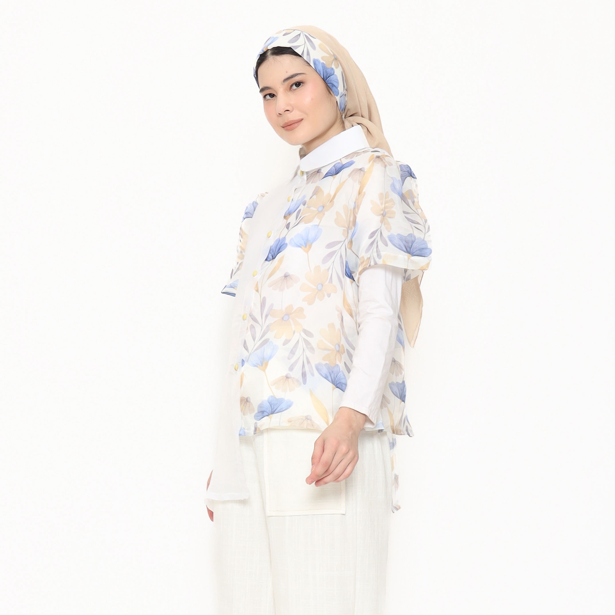 Nona Rona Orchid Sheer Shirt