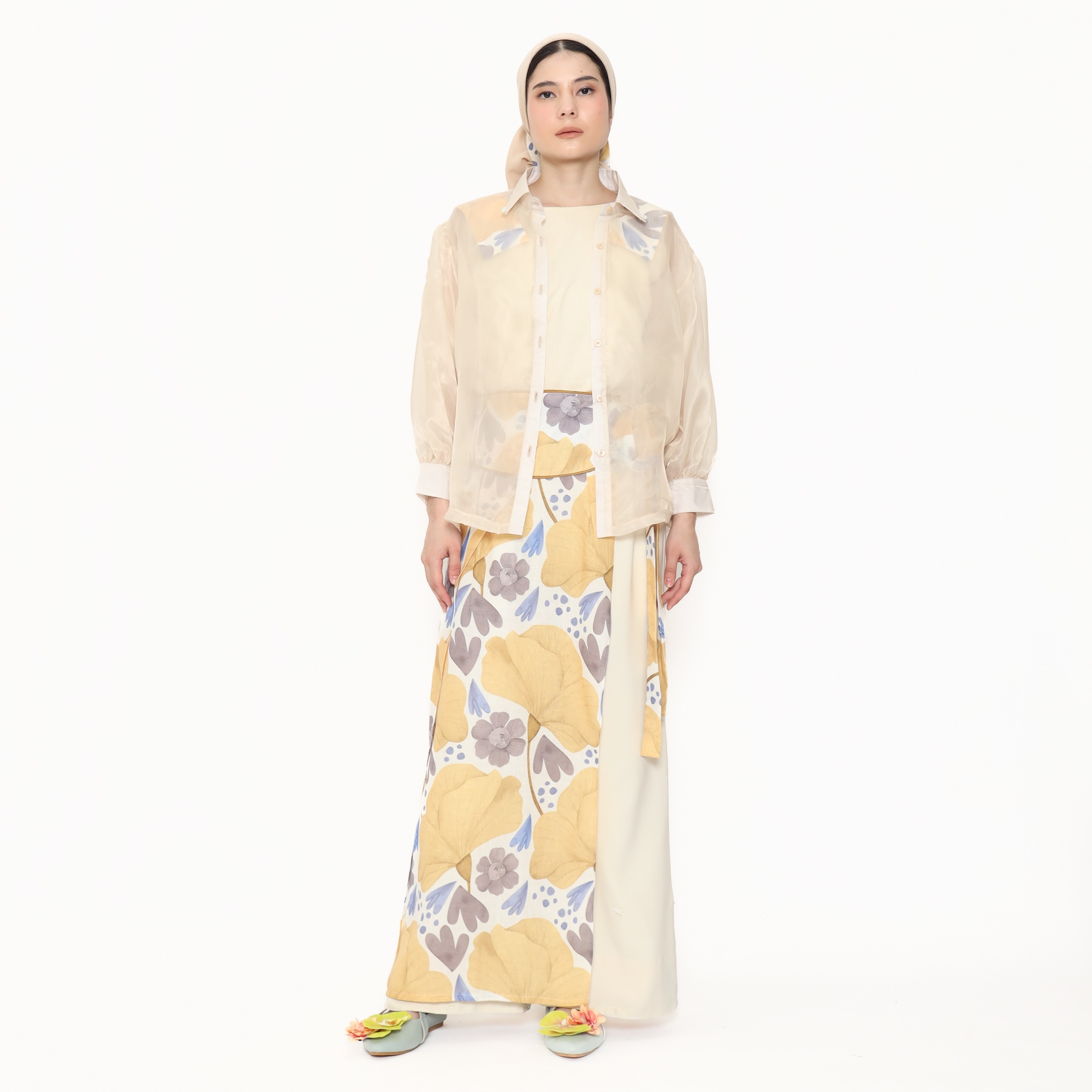 Nona Rona Kara Sheer Top