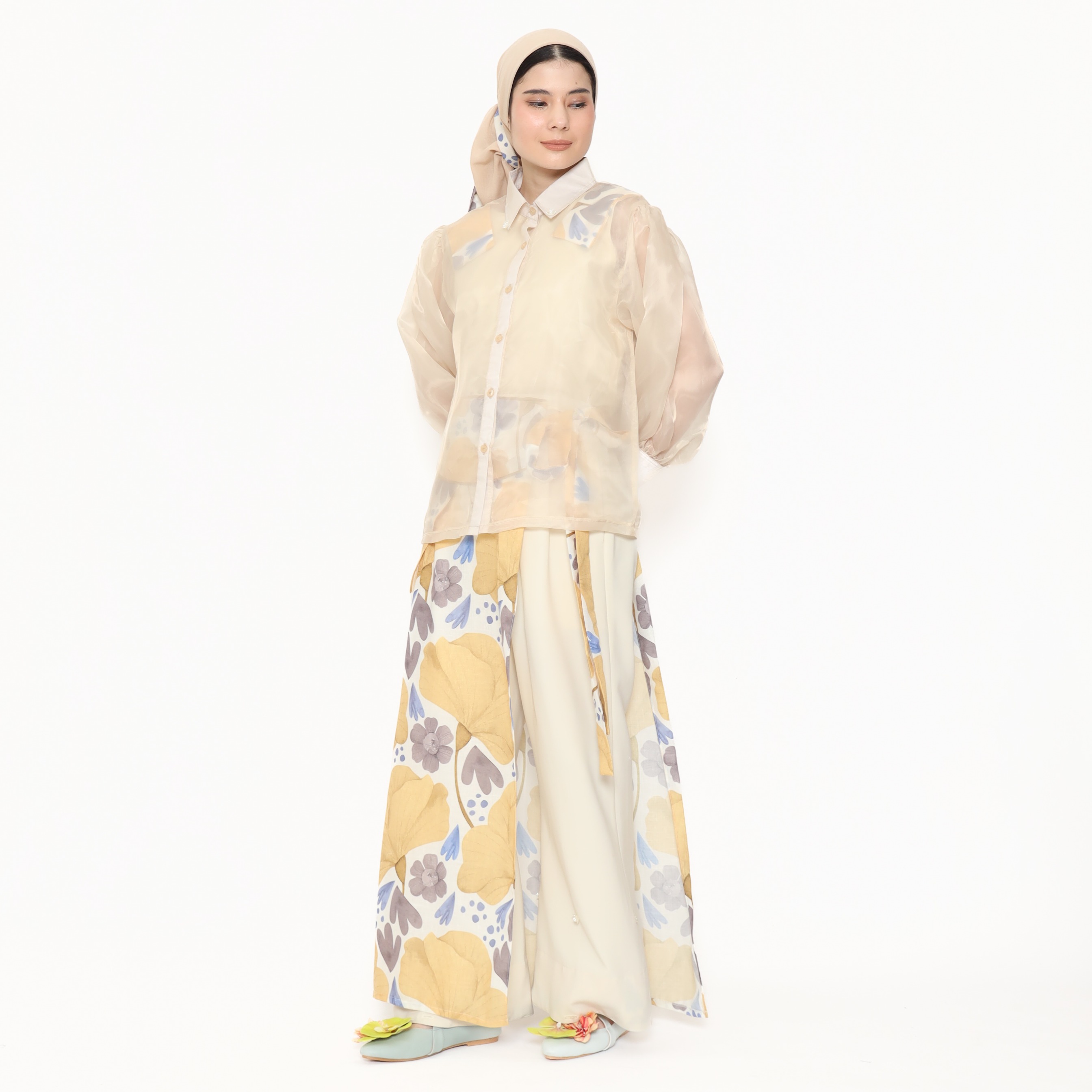 Nona Rona Kara Sheer Top