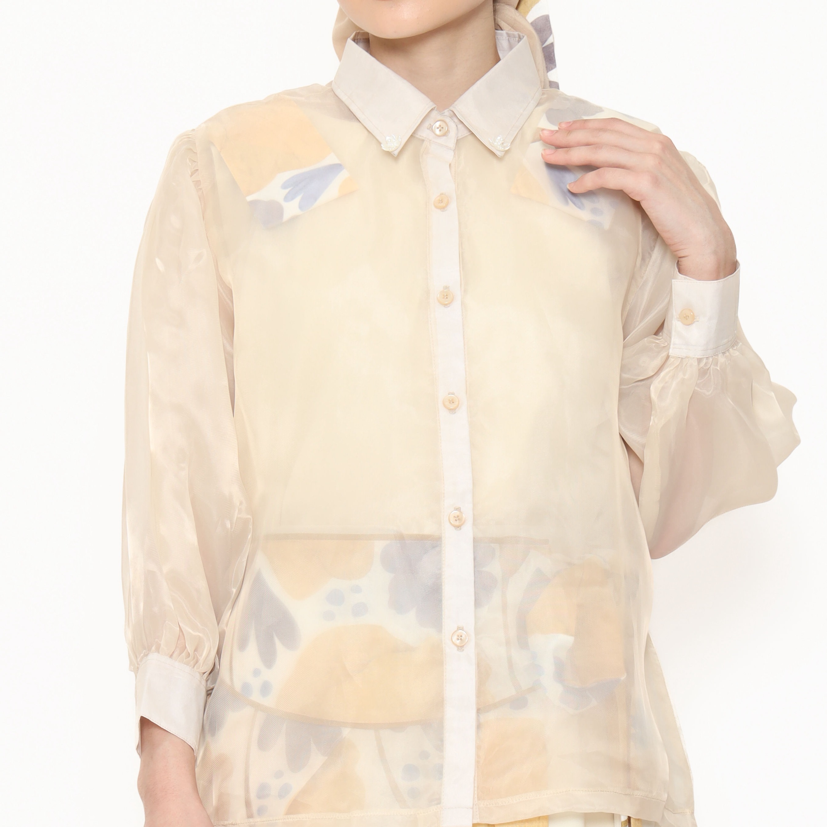 Nona Rona Kara Sheer Top