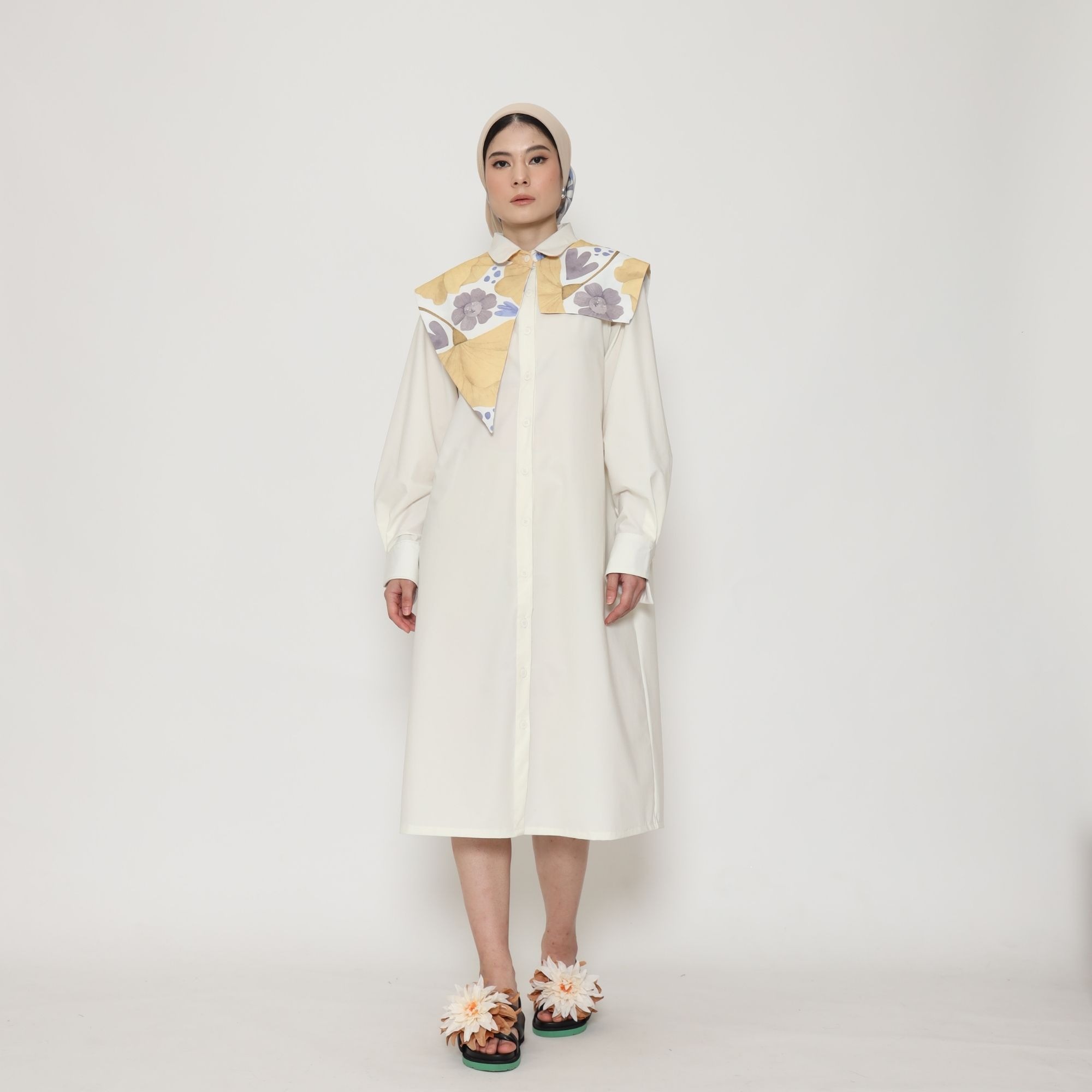 Nona Rona Marigold Shirt Dress