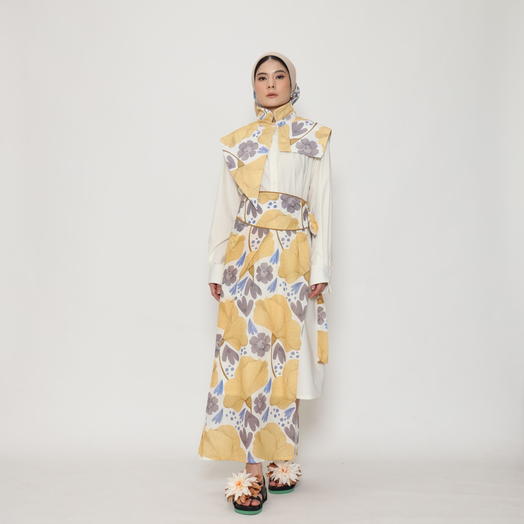 Nona Rona Marigold Shirt Dress