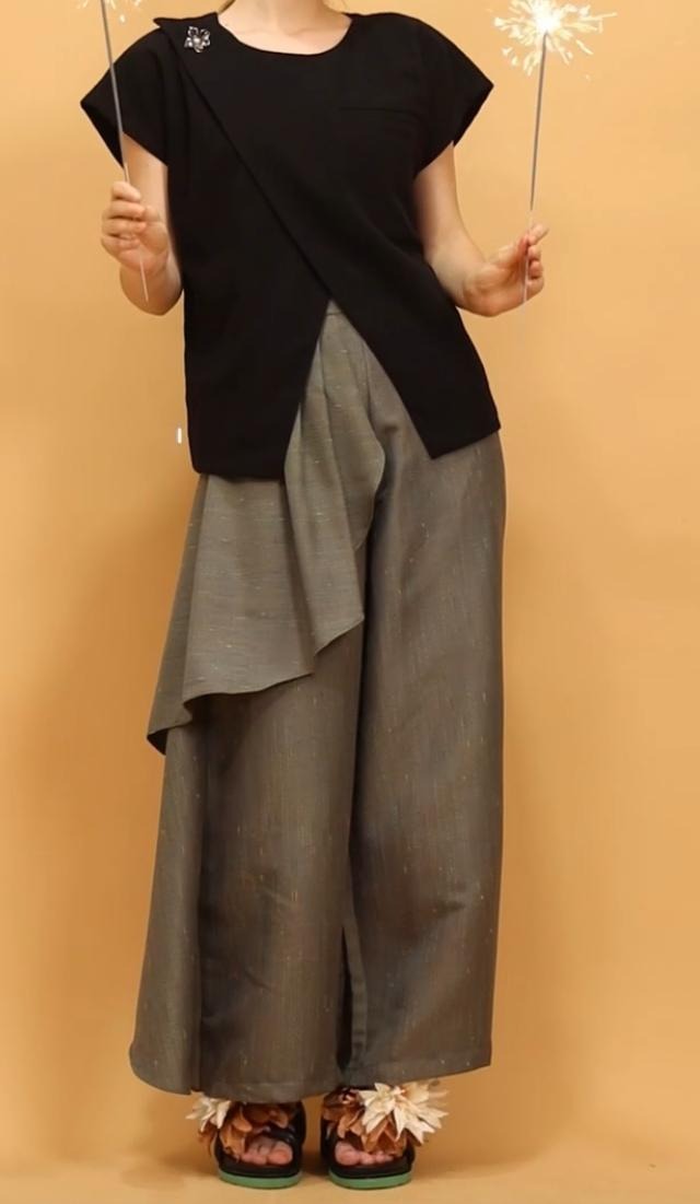 Nona Rona Karen Bloom Pant Thyme Green