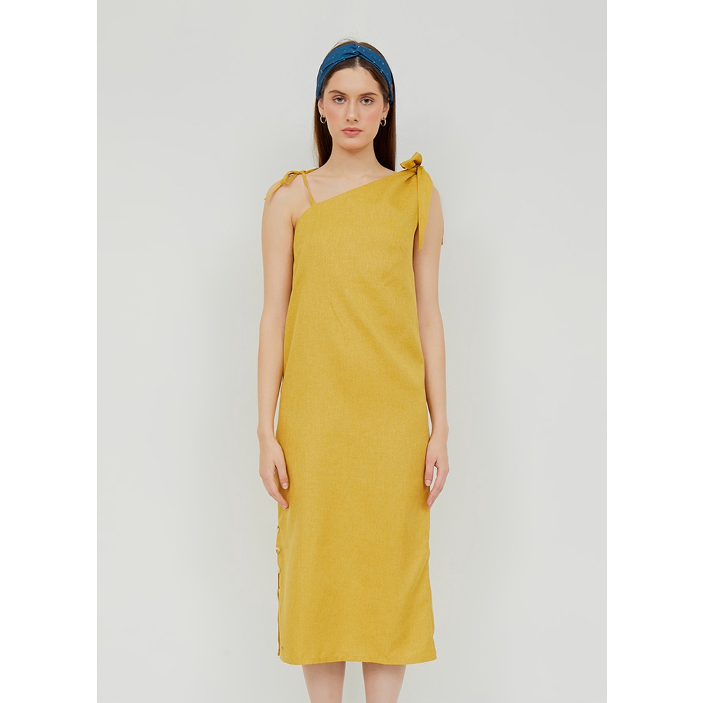 Nona Rona Special Bundling - Sara Dress & Dots Navy Headband