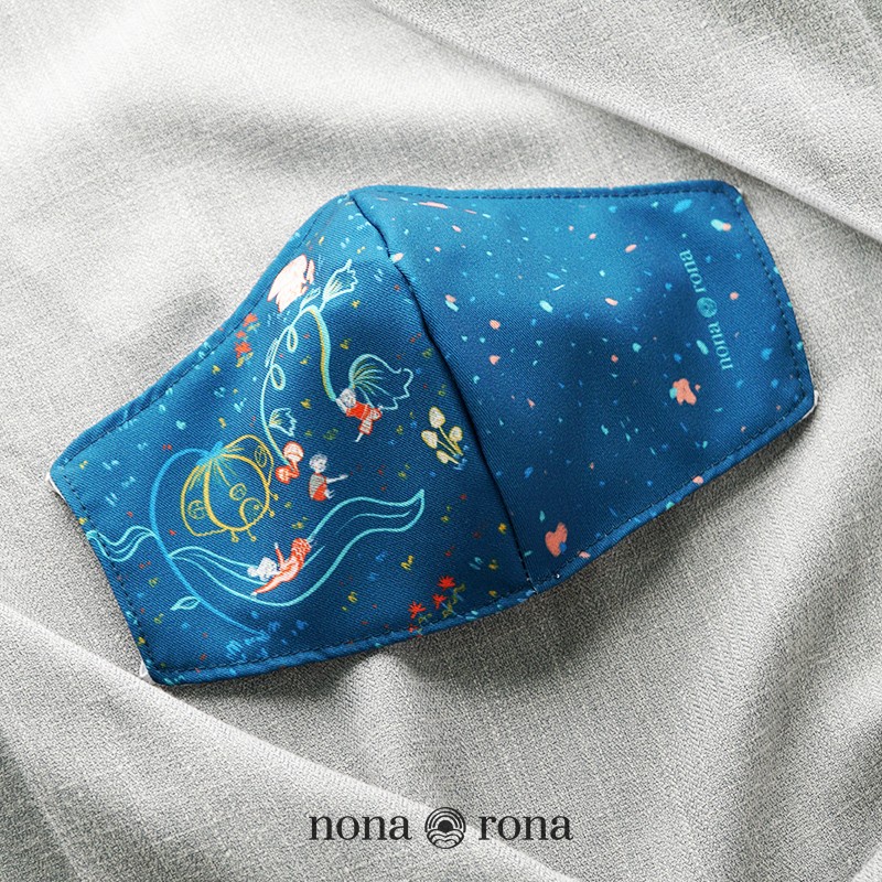 Nona Rona Special Bundling - Bucket Hat Navy New & Playground Facemask