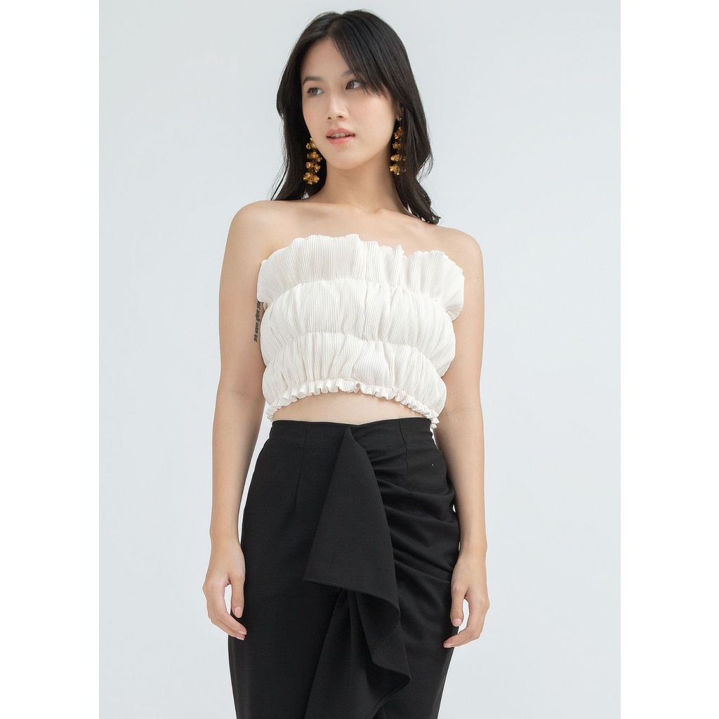 Nona Rona Sara Tube Top Broken White