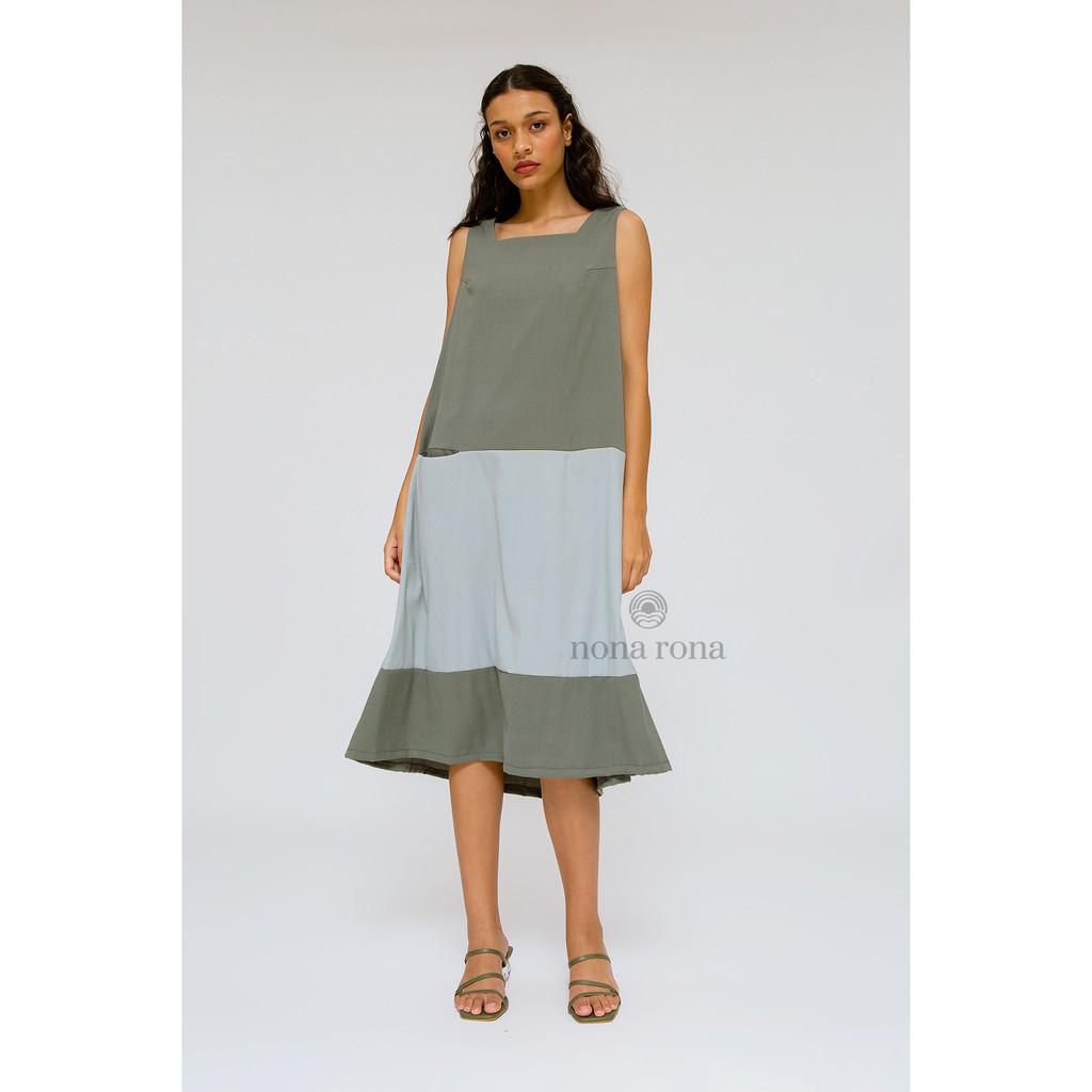 Nona Rona Moss Green Dress