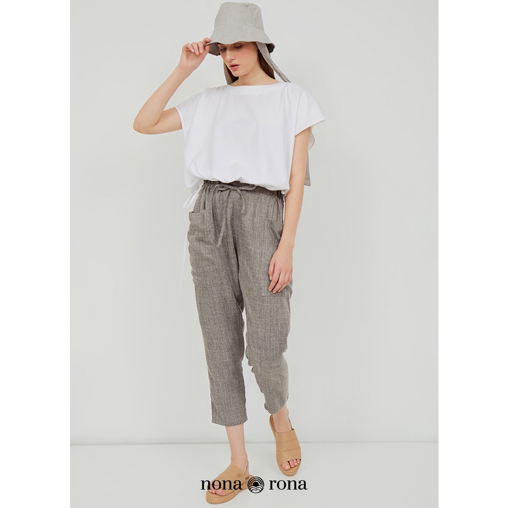 Nona Rona Prissa Pants Dark Grey - Celana Wanita
