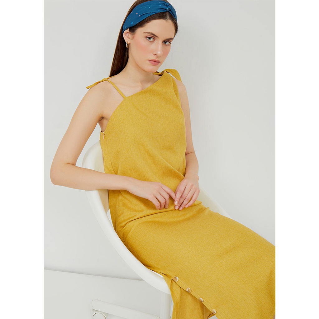 Nona Rona Special Bundling - Sara Dress & Dots Navy Headband