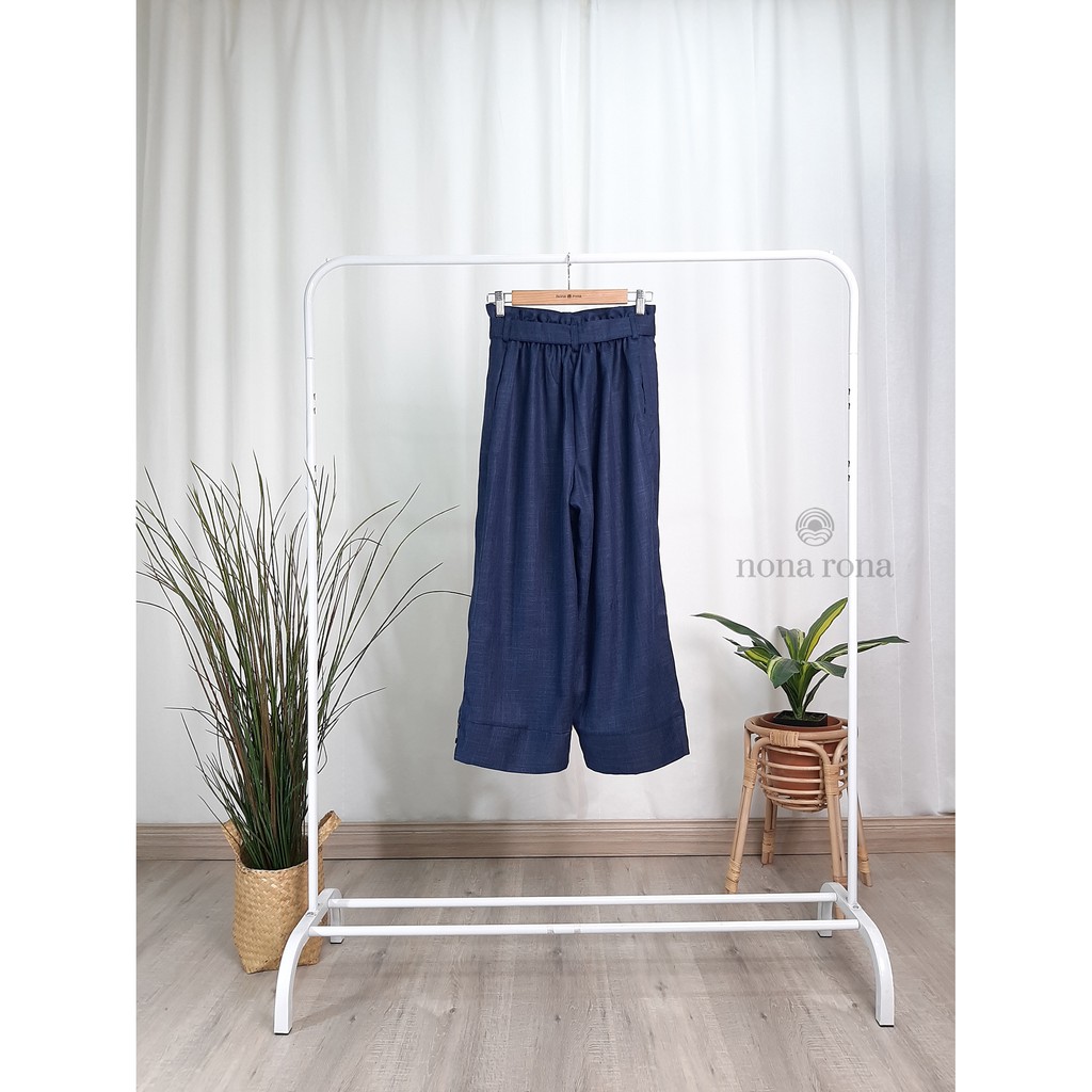 Nona Rona Rose Pants Navy - Celana Wanita