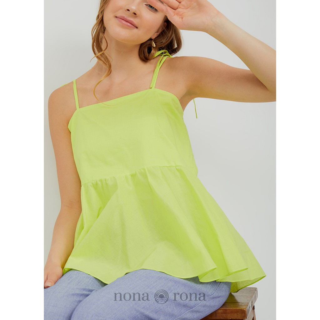Nona Rona Lily Top Lime - Atasan Wanita