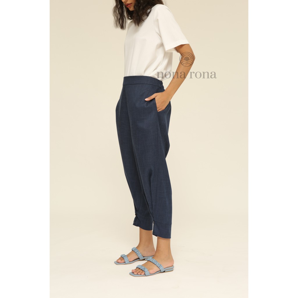 Nona Rona Rhye Pants Navy - Celana Wanita