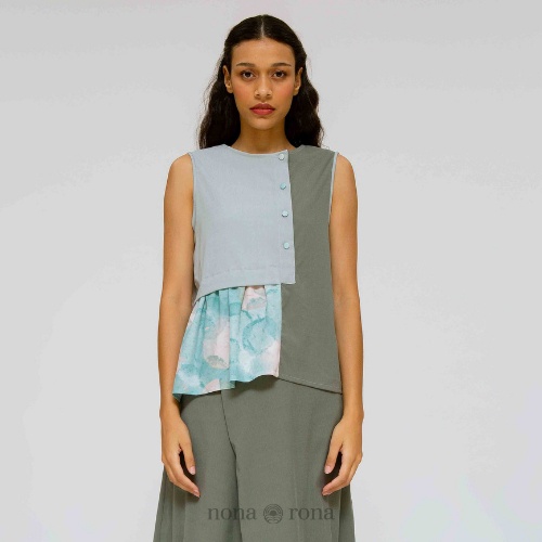 (SPECIAL BUNDLING) Nona Rona Splatter Top & Moss Green Skirt