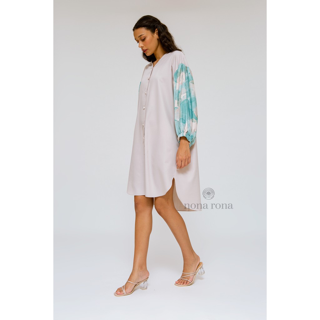 Nona Rona Splatter Dress Cream