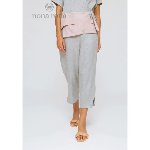 Image of Nona Rona Halla Loungewear PANTS - Grey - Celana Wanita