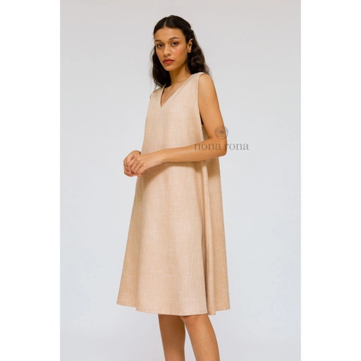 Image of Nona Rona Amyta Dress Champagne (Size S)