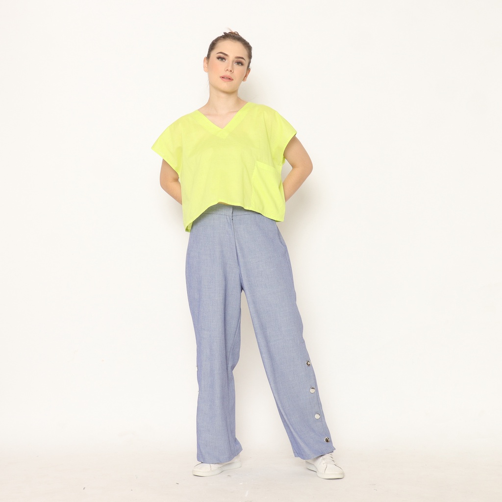 Nona Rona Special Bundling - Blaire Top Lime & Iris Pants