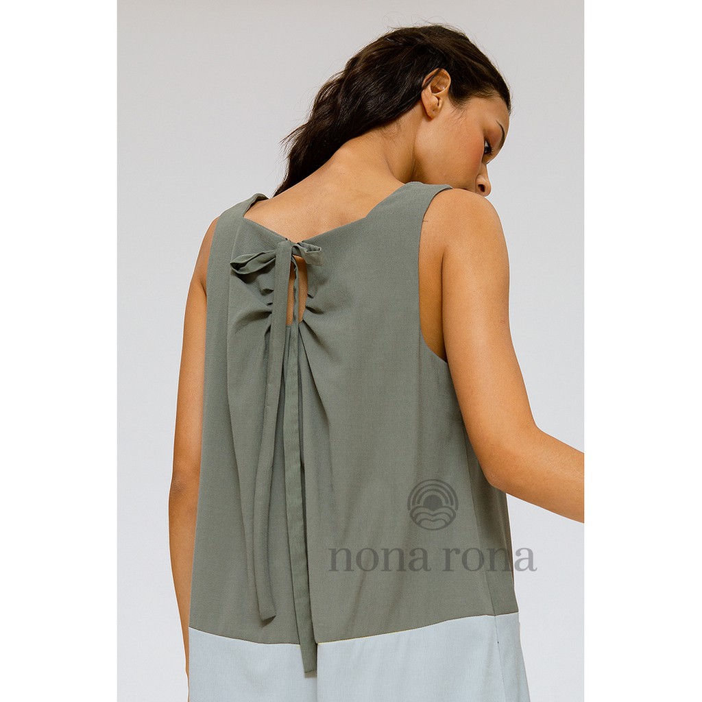 Nona Rona Moss Green Dress