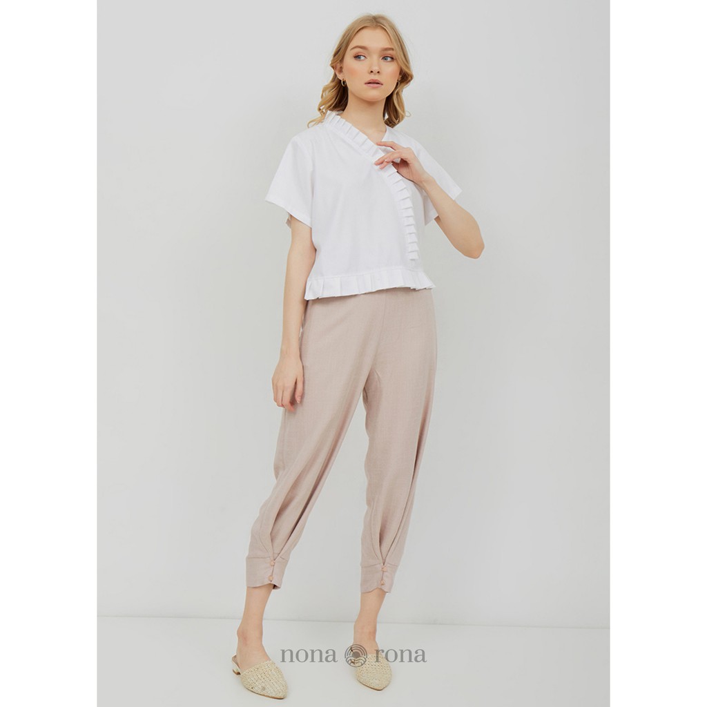 Nona Rona Rose Pants Rose Gold - Celana Wanita
