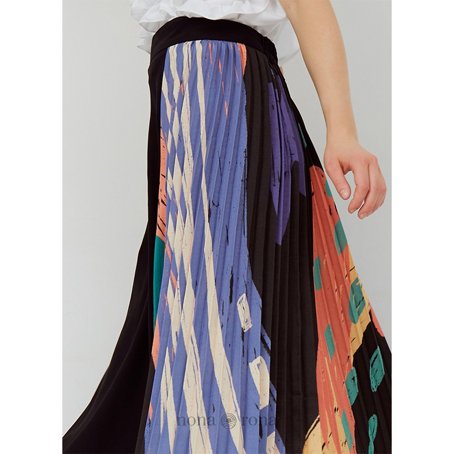 Nona Rona x Chikigo - Salira Pleats Skirt - Black