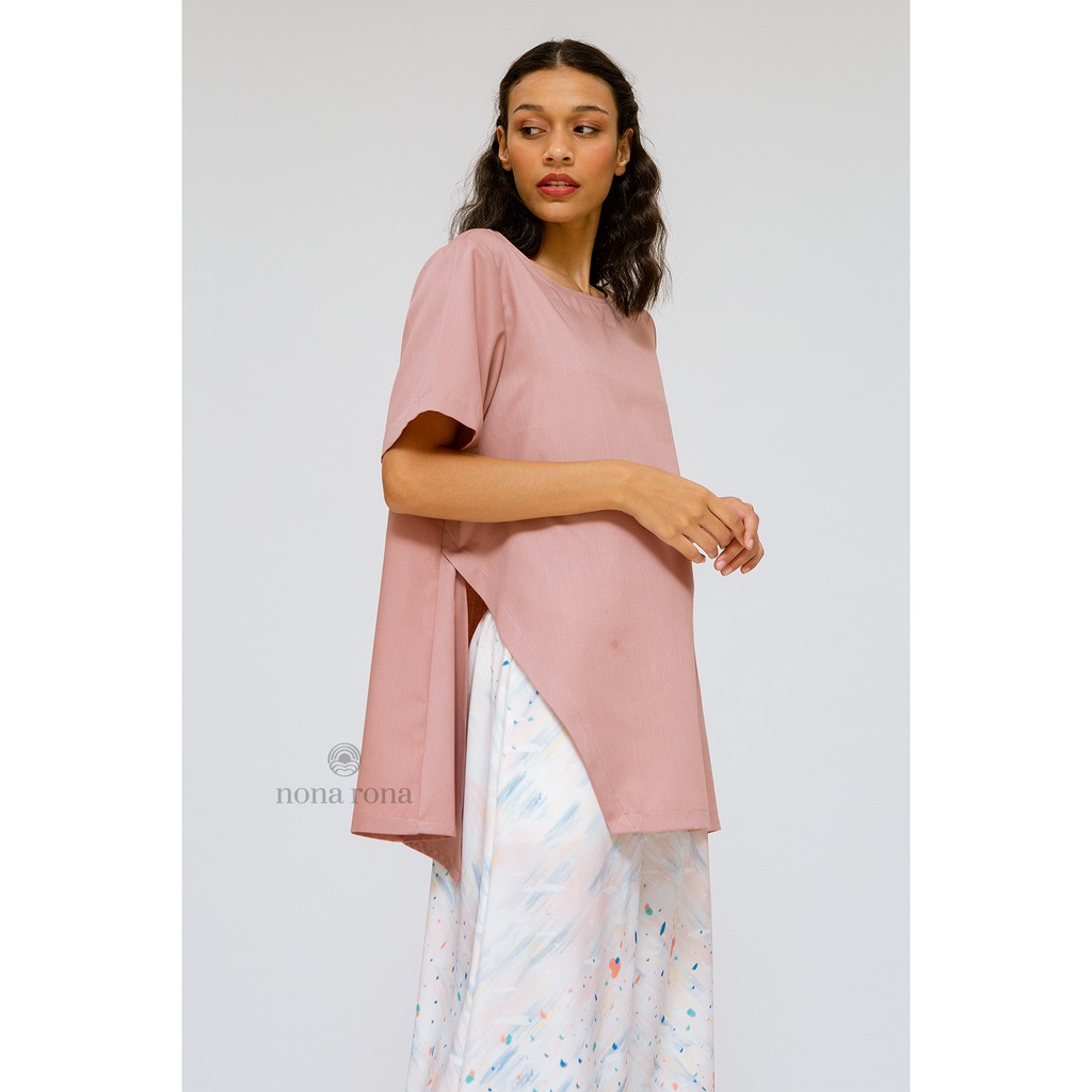 Nona Rona Calya Top Dusty Pink - Atasan Wanita