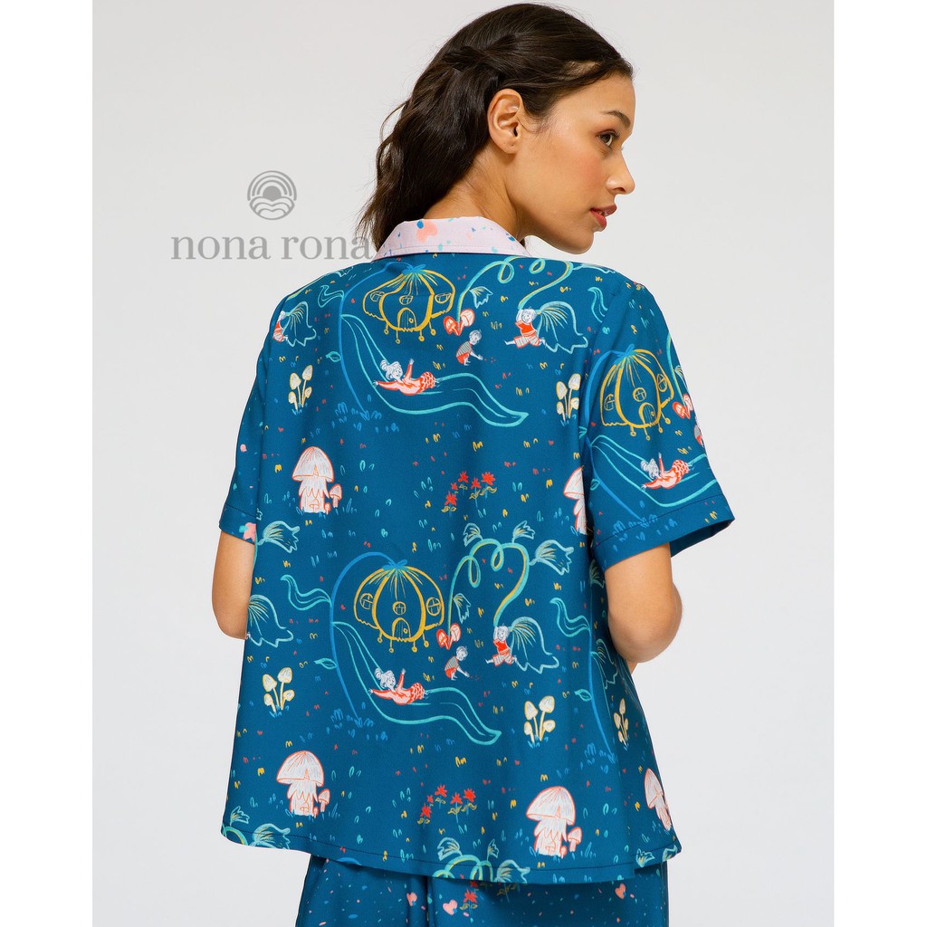 Nona Rona Playground Cuban Shirt - Atasan Wanita
