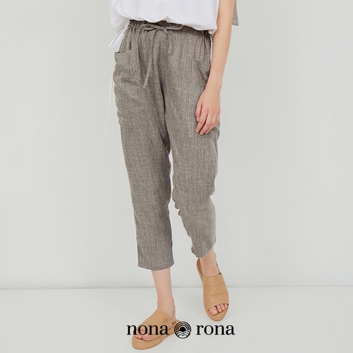 Nona Rona Special Bundling - Cananga Top & Prissa Pants Grey
