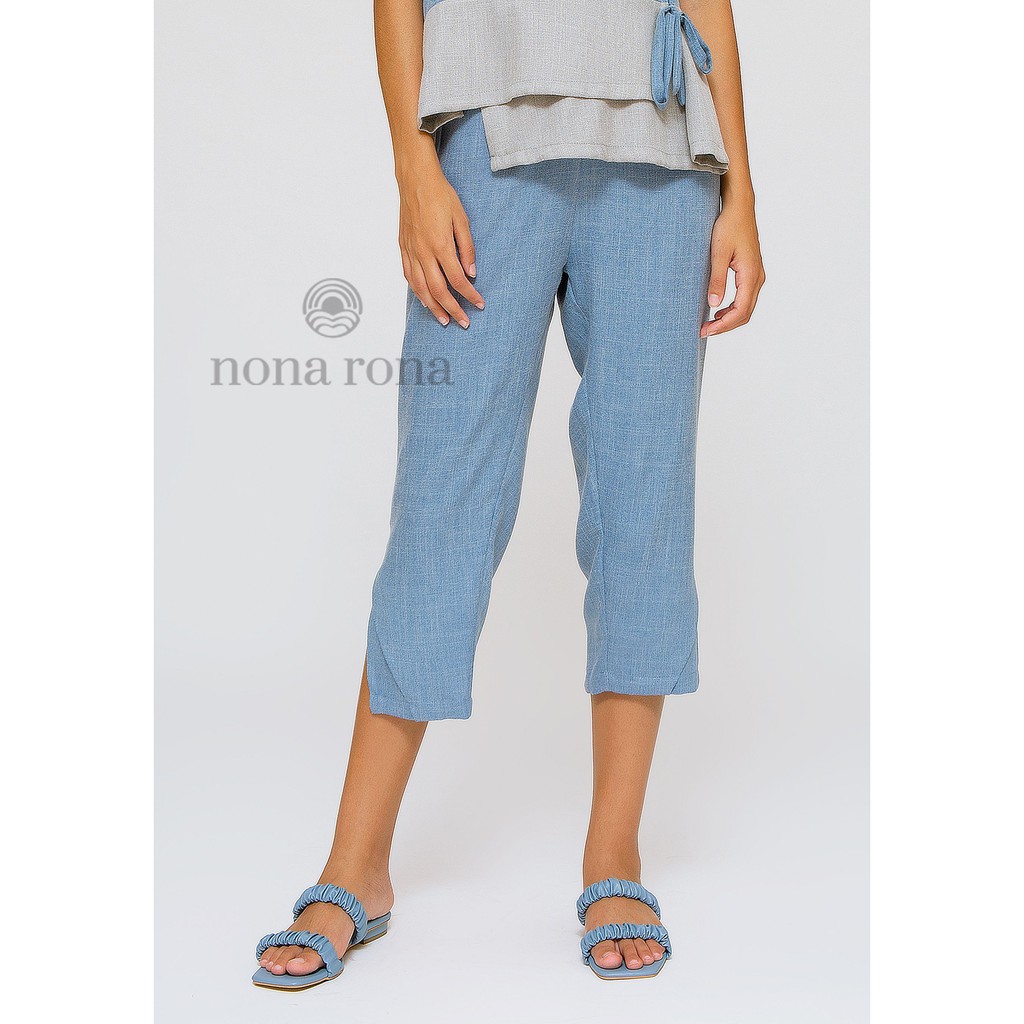 Nona Rona Halla Loungewear Pants - Icy Blue - Celana Wanita
