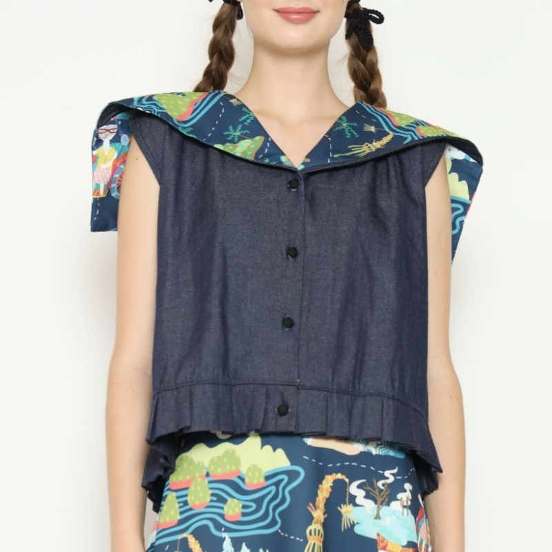 Nona Rona Sailor Top Plesir
