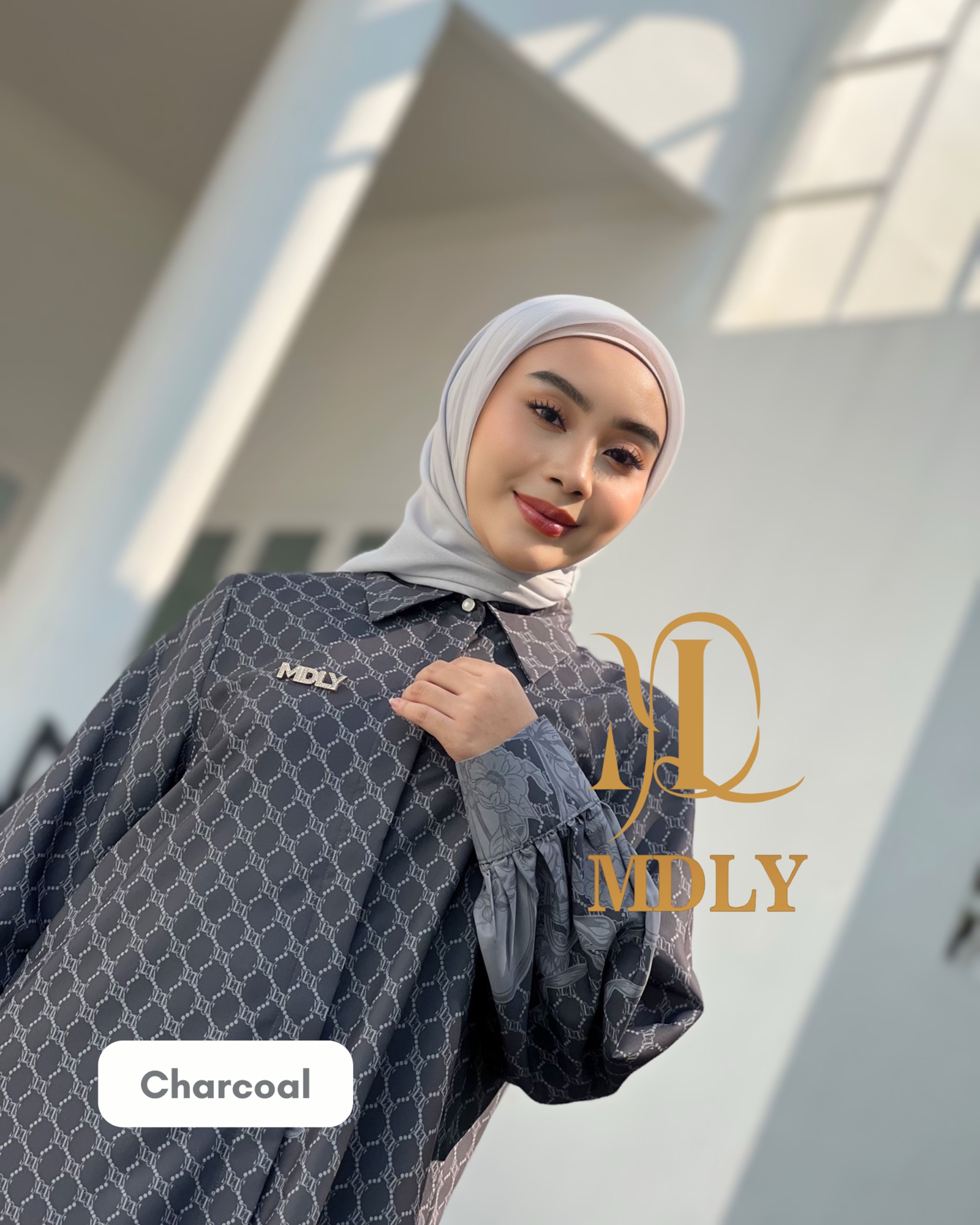 MDLY Baju Setelan Wanita Muslim/One Set Celana/Setelan Casual Silk Premium/Qarlyn Set by MDLY