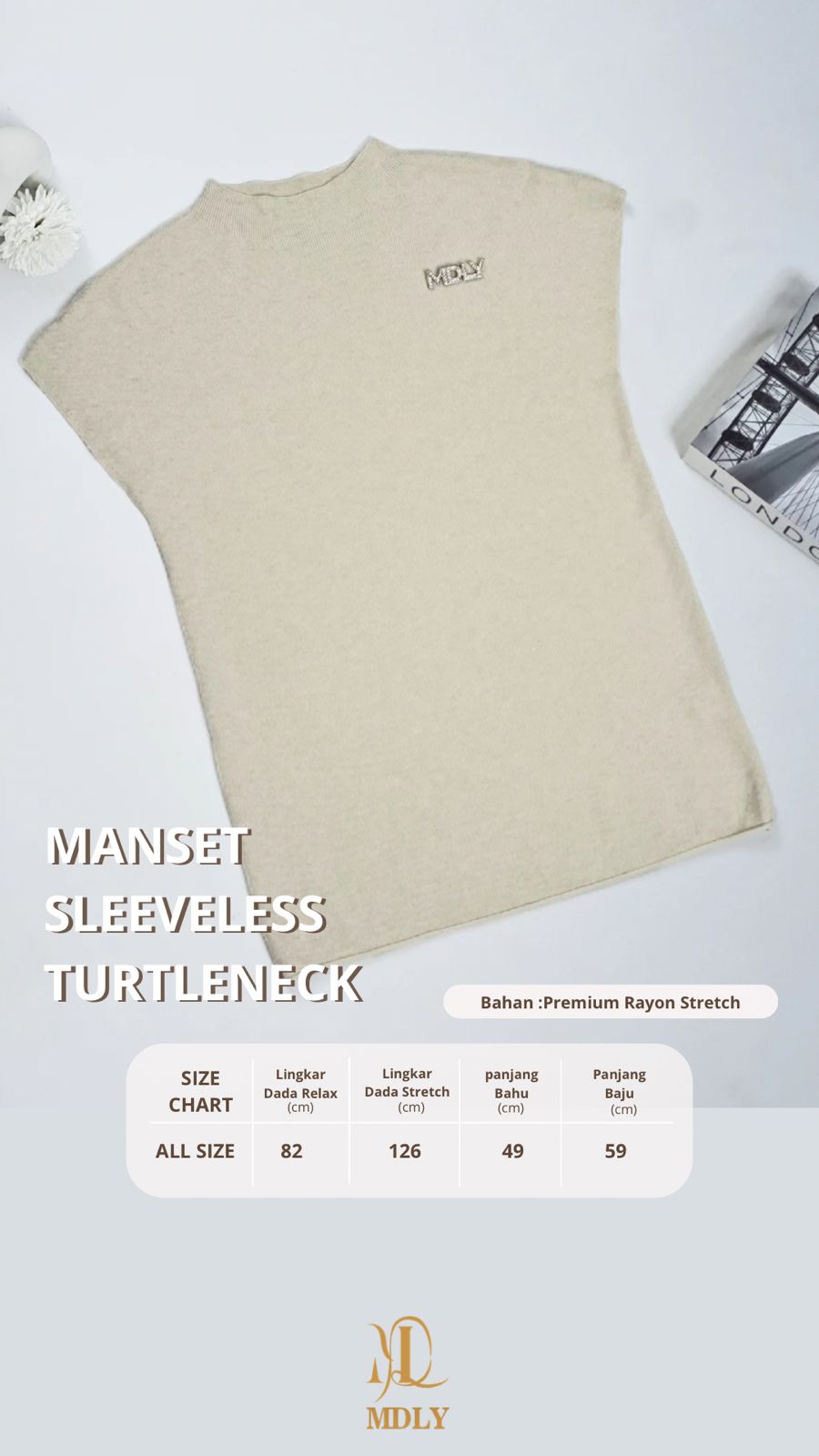 Knit Sleeveless TurtleNeck by MDLY
