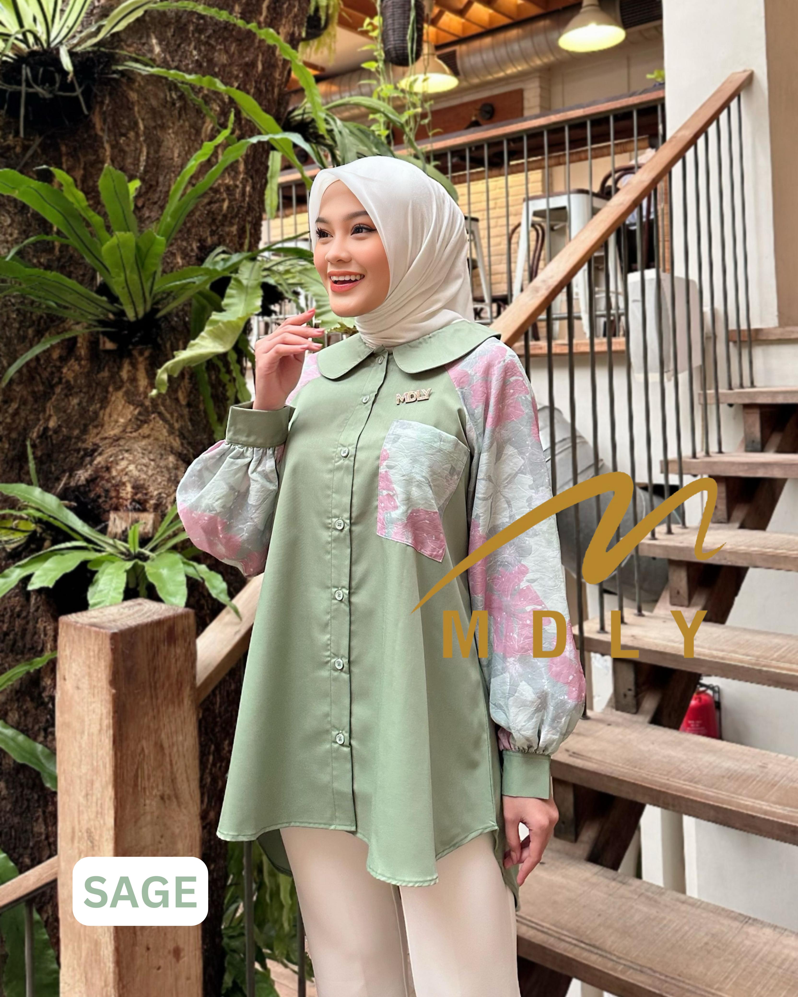 MDLY baju kemeja atasan Lyze Shirt by Mdly
