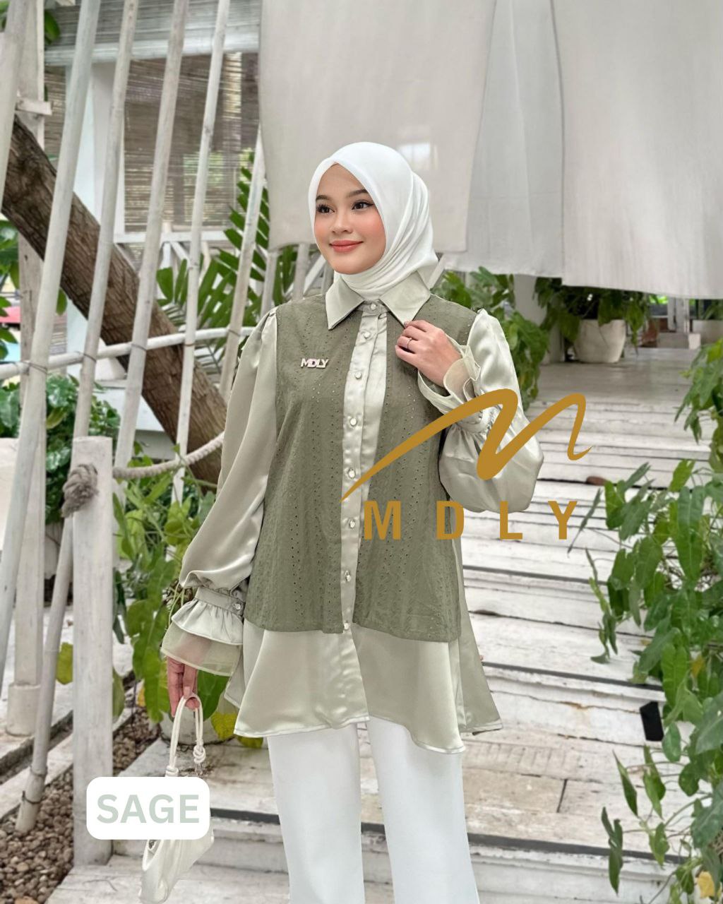 MDLY baju atasan kemeja wanita Youraa Shirt by Mdly
