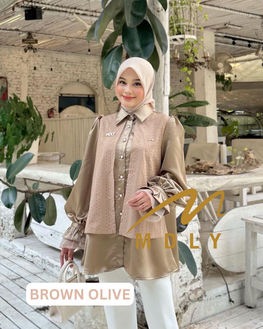 MDLY baju atasan kemeja wanita Youraa Shirt by Mdly