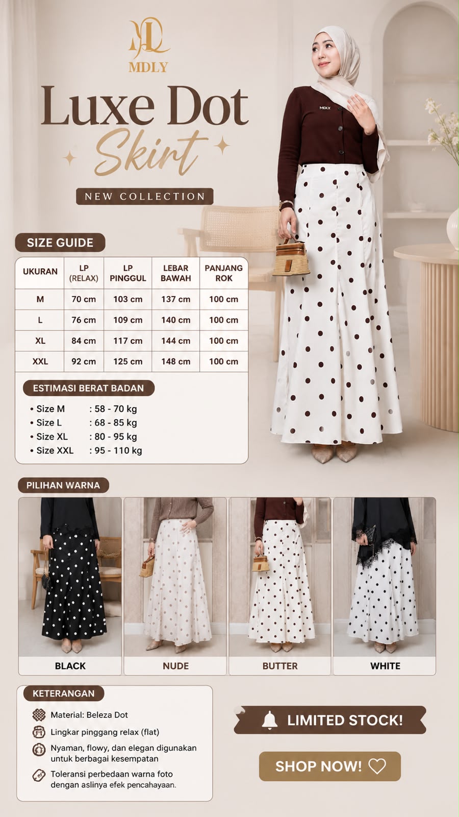 Luxe Dot Skirt Collection by MDLY