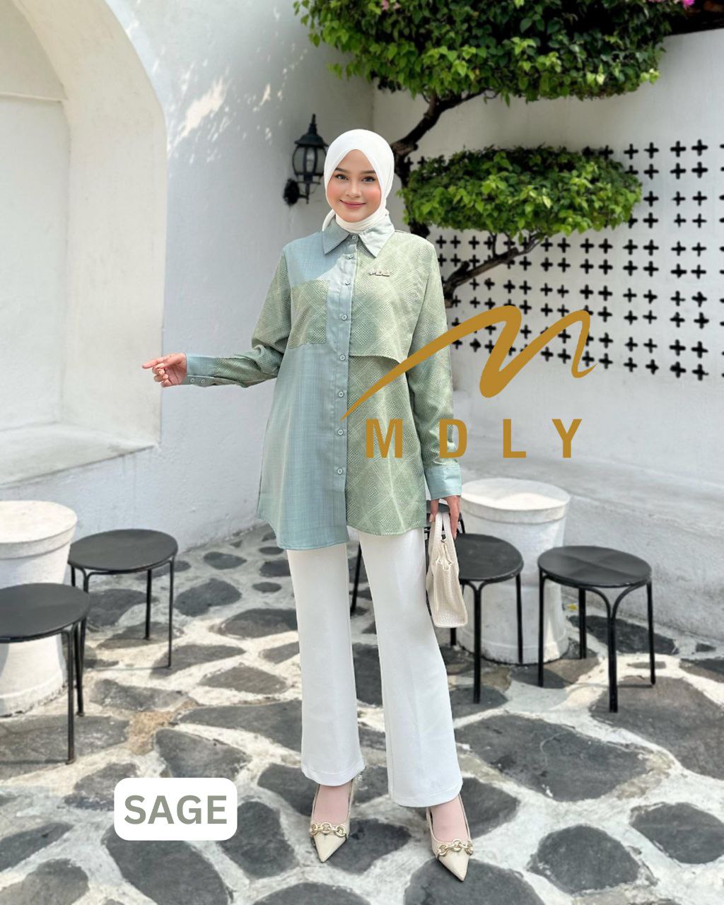 MDLY baju kemeja atasan Aeryn Shirt by Mdly
