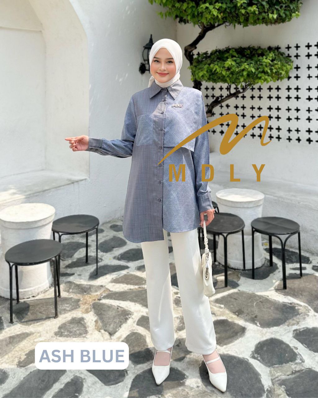MDLY baju kemeja atasan Aeryn Shirt by Mdly